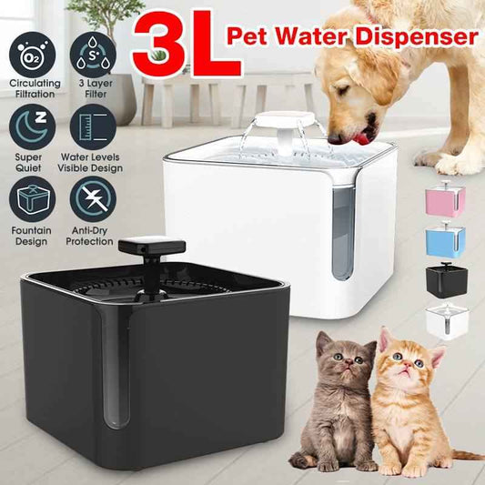 3L USB Automatic Pet Feeder Fountain with 360° Filtration - Killer Products