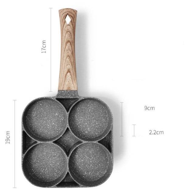 Versatile Non-Stick 4-Hole Pan for Breakfast & Burgers - Killer Products