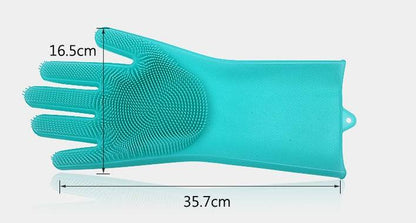 Silicone Heat-resistant Cleaning Brush Scrubbing Gloves for Kitchen Magic - Killer Products