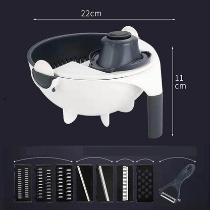 Effortless Culinary Precision: New Hand-crank Vegetable Cutting Press Grater Slicer - Killer Products