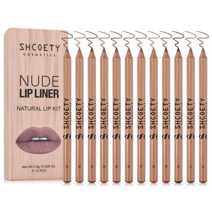 Nude Long Lasting Fadeless Makeup: Log Matte Lipstick Liner Suit - Killer Products