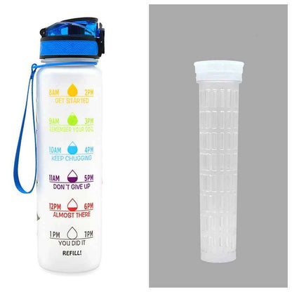 1L Tritan Time Marker Water Bottle - Leakproof Sports Fitness - Killer Products