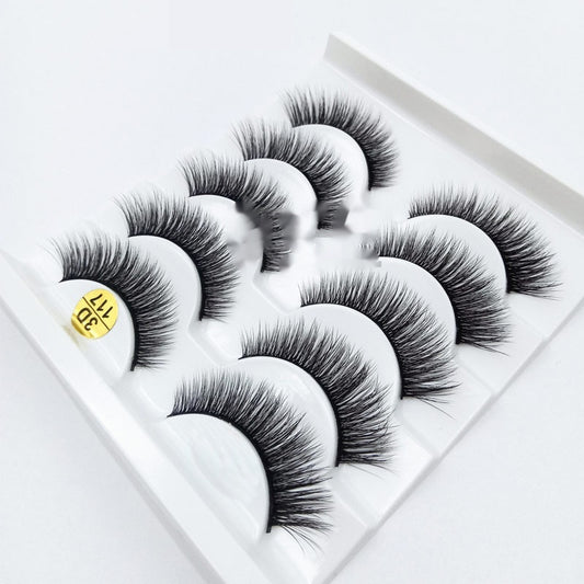 Big Eye Glamour: Multi-layer 3D Thick Five Pairs Lashes - Killer Products