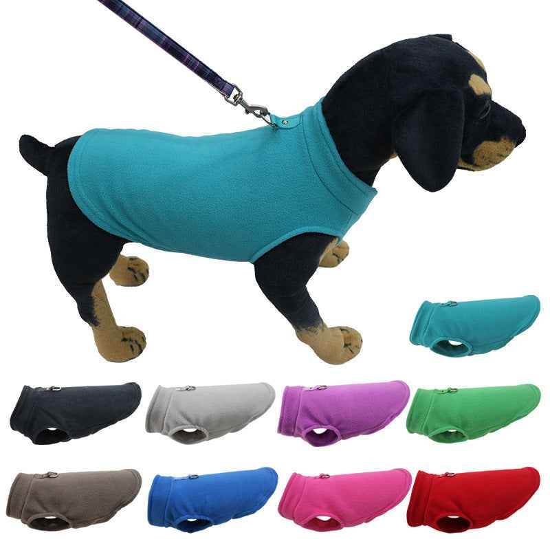 Cozy Pet Clothes Dog Thickened Solid Color Polar Fleece - Killer Products