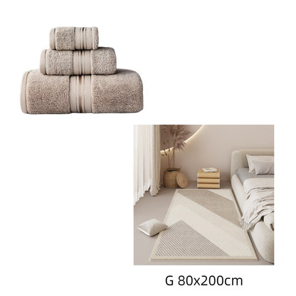 Luxury Pure Color Thick Cotton Bath Towel Set Collection - Killer Products