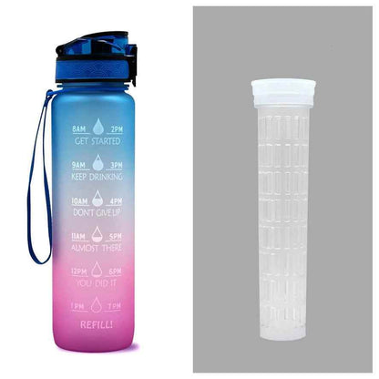 1L Tritan Time Marker Water Bottle - Leakproof Sports Fitness - Killer Products