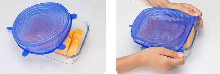 Versatile 6-Piece Stretch Siliconecover Set for Food Preservation - Killer Products