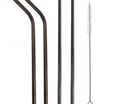 Vibrant Colourful Reusable Stainless Steel Straws Set of Four - Killer Products