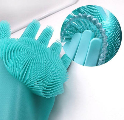 Silicone Heat-resistant Cleaning Brush Scrubbing Gloves for Kitchen Magic - Killer Products