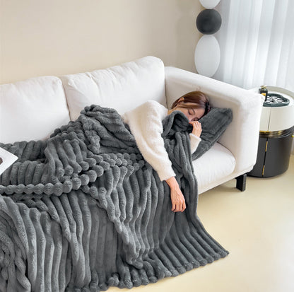 Soft Wind Bubble Velvet Blanket: Luxurious Double-Sided Warm Comfort - Killer Products