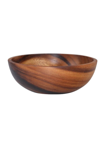 Natural Wooden Bowl: Elegant Kitchen & Restaurant Food Container - Killer Products