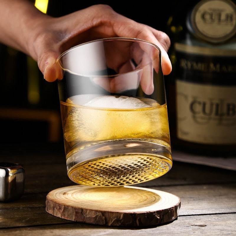 Crystal Grid Whiskey Glass: Ice Hockey Classical Rock Bar Cup - Killer Products