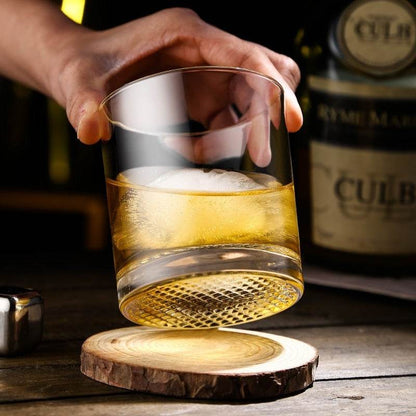Crystal Grid Whiskey Glass: Ice Hockey Classical Rock Bar Cup - Killer Products