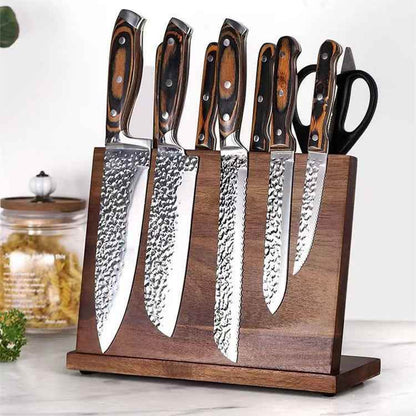 Elegant Solid Wood Magnetic Knife Holder for Creative Kitchens - Killer Products