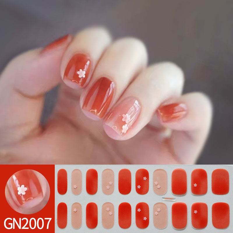 Finger Baking-Free Gel Nail Stickers with Simple Grid Design - Killer Products