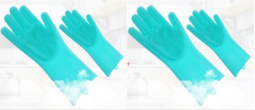 Silicone Heat-resistant Cleaning Brush Scrubbing Gloves for Kitchen Magic - Killer Products