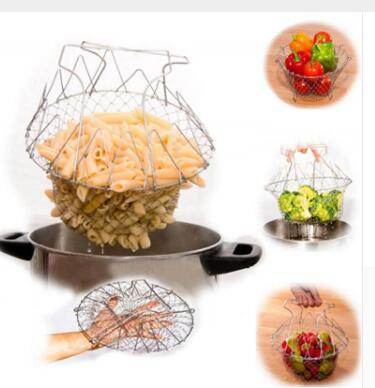 Stainless Steel Multi-function Foldable Deep Fry Cooking Basket - Killer Products