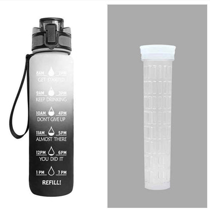1L Tritan Time Marker Water Bottle - Leakproof Sports Fitness - Killer Products