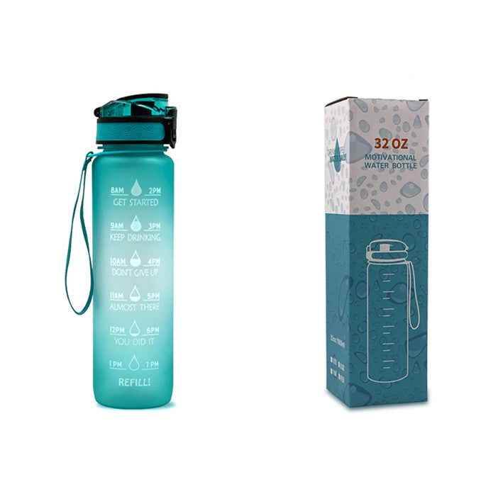 1L Tritan Time Marker Water Bottle - Leakproof Sports Fitness - Killer Products