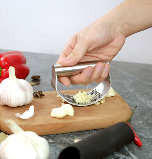 Effortless Upgraded Stainless Steel Garlic Press Manual Ginger Crusher - Killer Products