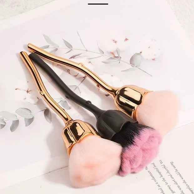 Luxurious Rose Face Powder Makeup Brush with Elegant Pink Handle - Killer Products