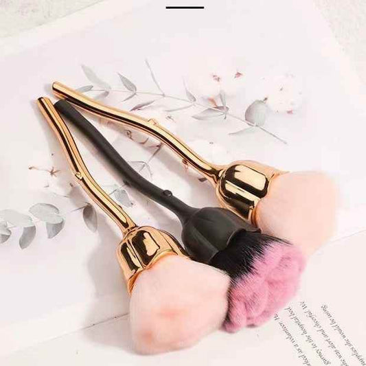 Luxurious Rose Face Powder Makeup Brush with Elegant Pink Handle - Killer Products