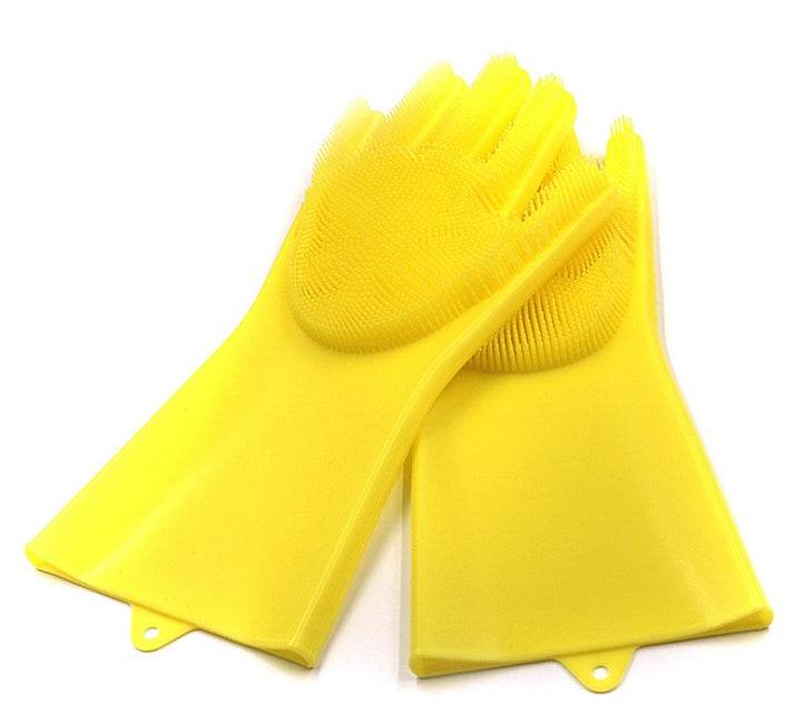 Silicone Heat-resistant Cleaning Brush Scrubbing Gloves for Kitchen Magic - Killer Products