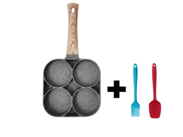 Versatile Non-Stick 4-Hole Pan for Breakfast & Burgers - Killer Products