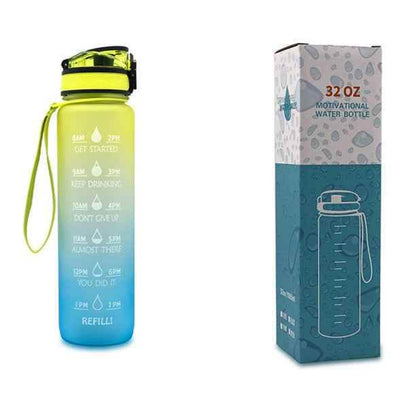 1L Tritan Time Marker Water Bottle - Leakproof Sports Fitness - Killer Products