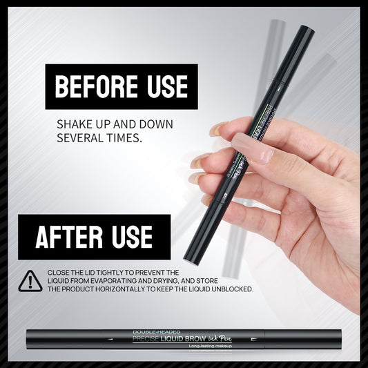 Dual-Action Two Fork Eyebrow Pencil: Waterproof, Sweat-proof Magic - Killer Products