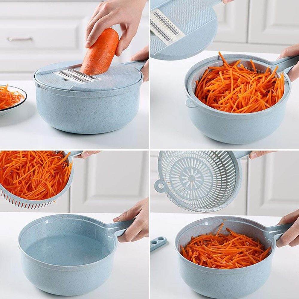 Versatile 8 In 1 Mandoline Slicer Set for Effortless Prep - Killer Products