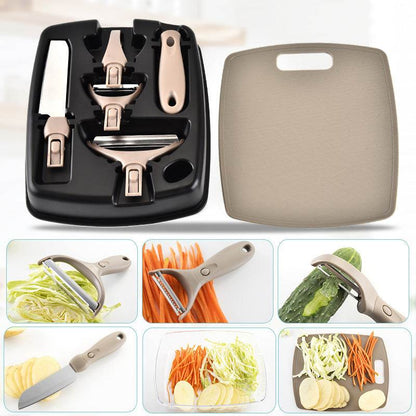 Stainless Steel Cutter Set: Wheat Straw Board & Peeler Combo - Killer Products