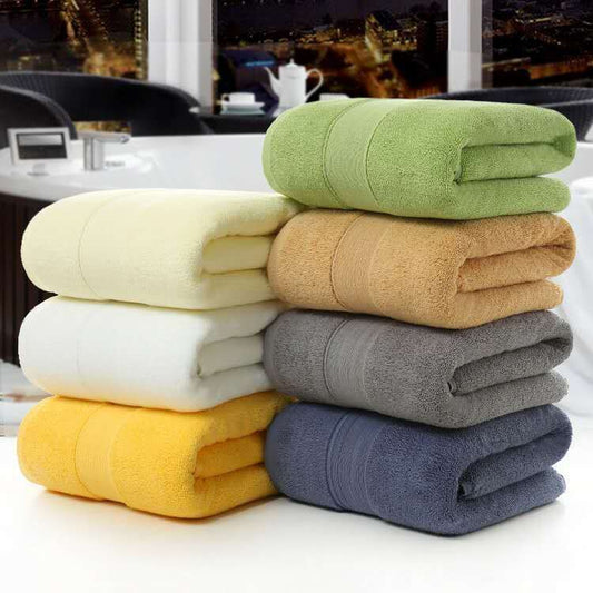 Luxurious Cotton Thickened Plain Colored Bath Towel: Ultimate Comfort - Killer Products