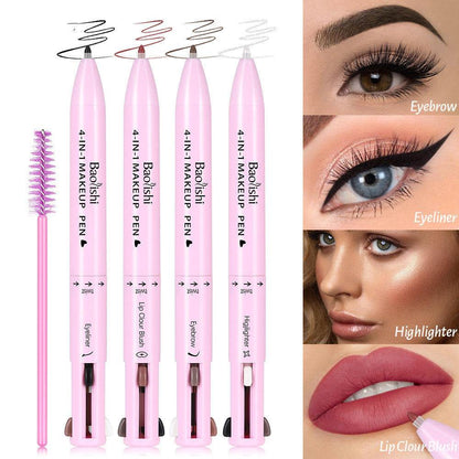 Versatile Four-in-one Makeup Multi-color Highlight Eyeliner Brush - Killer Products