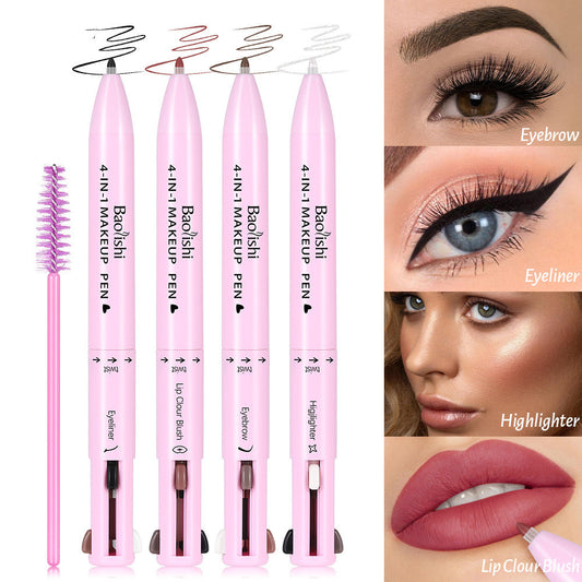 Versatile Four-in-one Makeup Multi-color Highlight Eyeliner Brush - Killer Products
