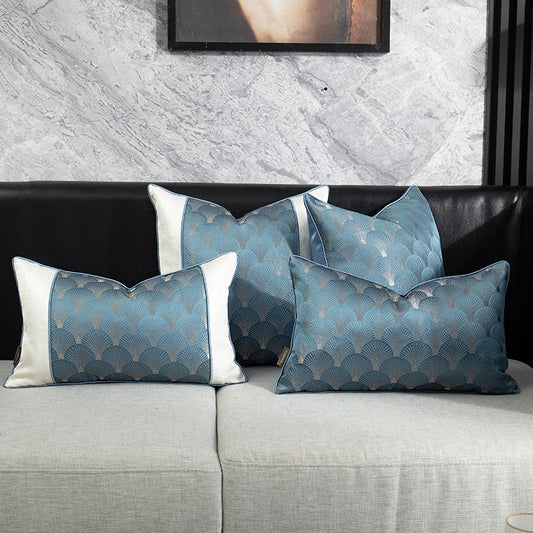 Elegant Blue And White Patchwork Cushions For Living Room - Killer Products