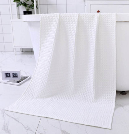 Luxurious Water-absorbing Quick-drying Pure Cotton Waffle Bath Towel - Killer Products