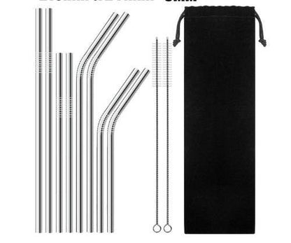 Vibrant Colourful Reusable Stainless Steel Straws Set of Four - Killer Products