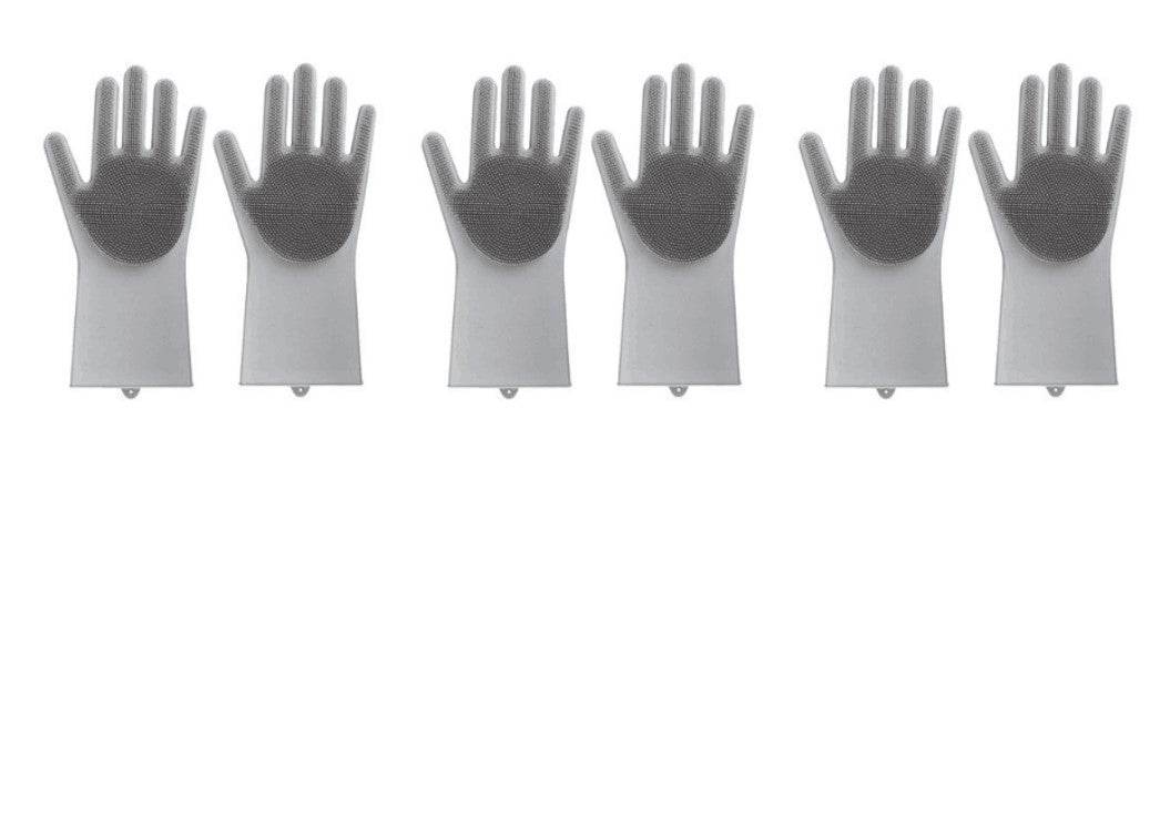 Silicone Heat-resistant Cleaning Brush Scrubbing Gloves for Kitchen Magic - Killer Products