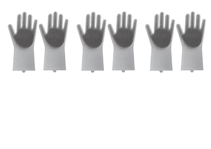 Silicone Heat-resistant Cleaning Brush Scrubbing Gloves for Kitchen Magic - Killer Products