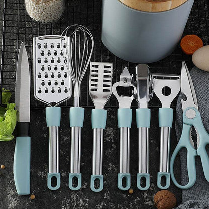 Essential Stainless Steel Kitchen Gadgets Utensils Tray Gift Set - Killer Products