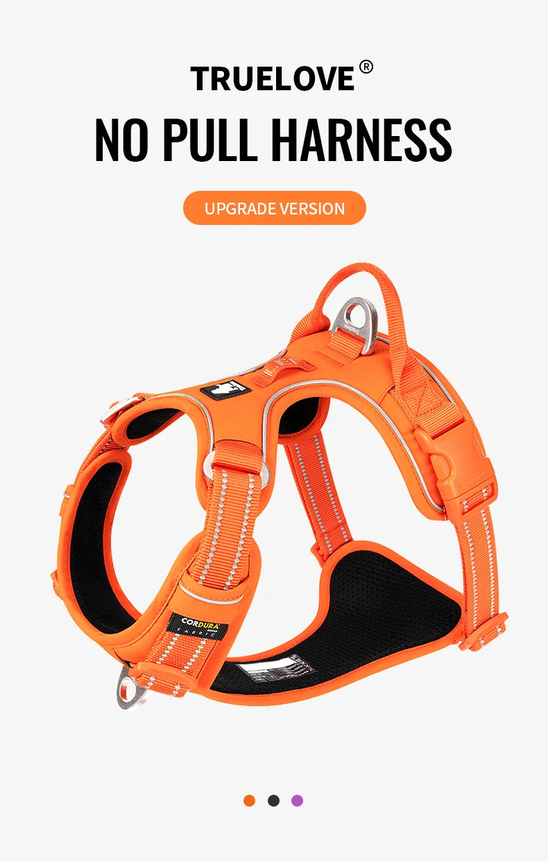 TrueLove No-Pull Reflective Dog Harness – Adjustable & Comfortable Control