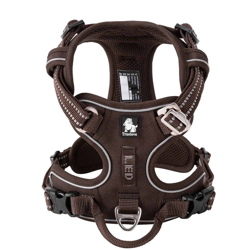 TrueLove No-Pull Reflective Dog Harness – Adjustable & Comfortable Control