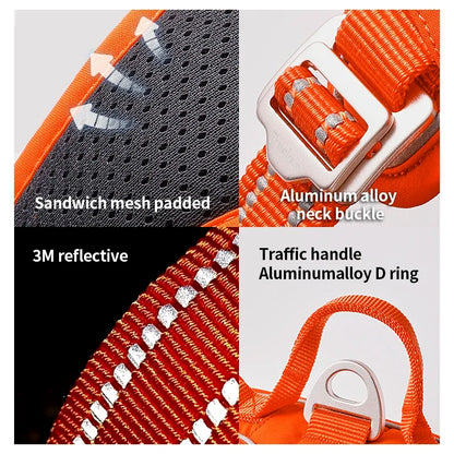 TrueLove No-Pull Reflective Dog Harness – Adjustable & Comfortable Control