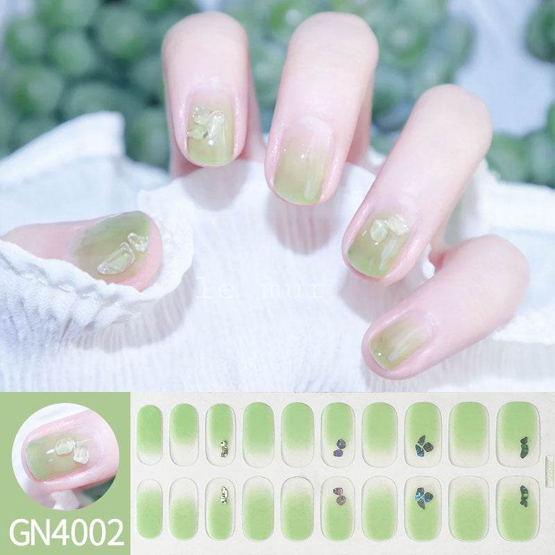 Finger Baking-Free Gel Nail Stickers with Simple Grid Design - Killer Products