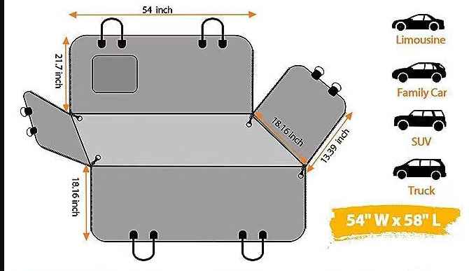 Pet Mat Car Rear Seat Cushion Water And Dirt Resistant