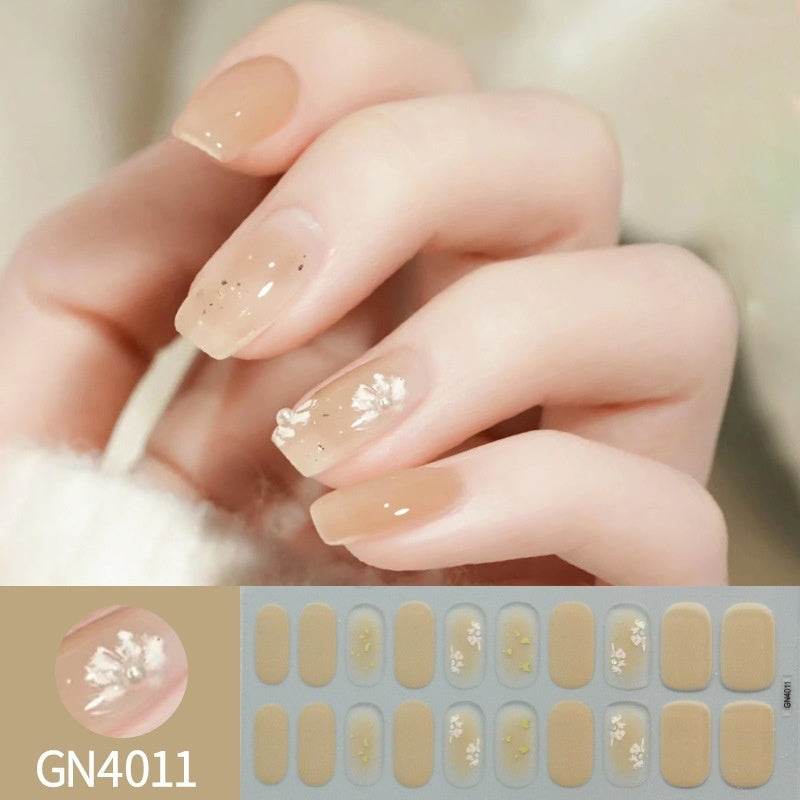 Finger Baking-Free Gel Nail Stickers with Simple Grid Design - Killer Products