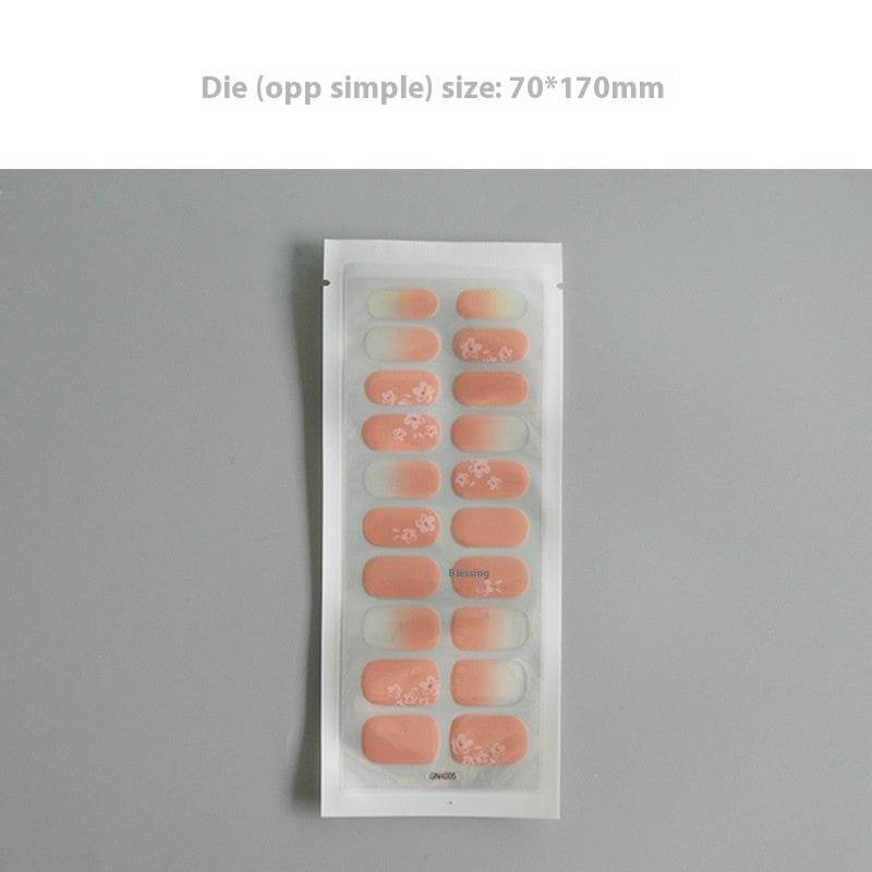 Finger Baking-Free Gel Nail Stickers with Simple Grid Design - Killer Products