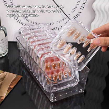 Transparent Manicure Nail Box: Elegant Handmade Dustproof Storage Solution - Killer Products