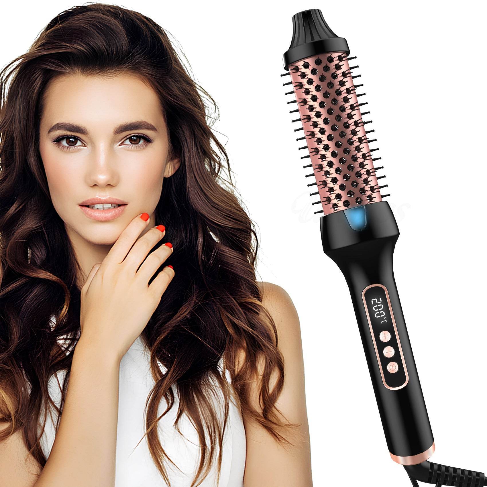 Effortless Hair Styling: Roller Comb Anion Straight Curling Heater - Killer Products
